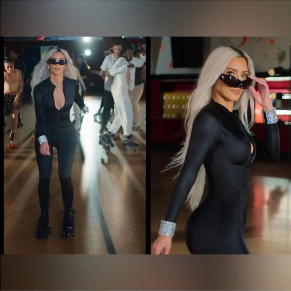 SKIMS allinone shine mock neck jumpsuit onesie - Picture 3 of 8